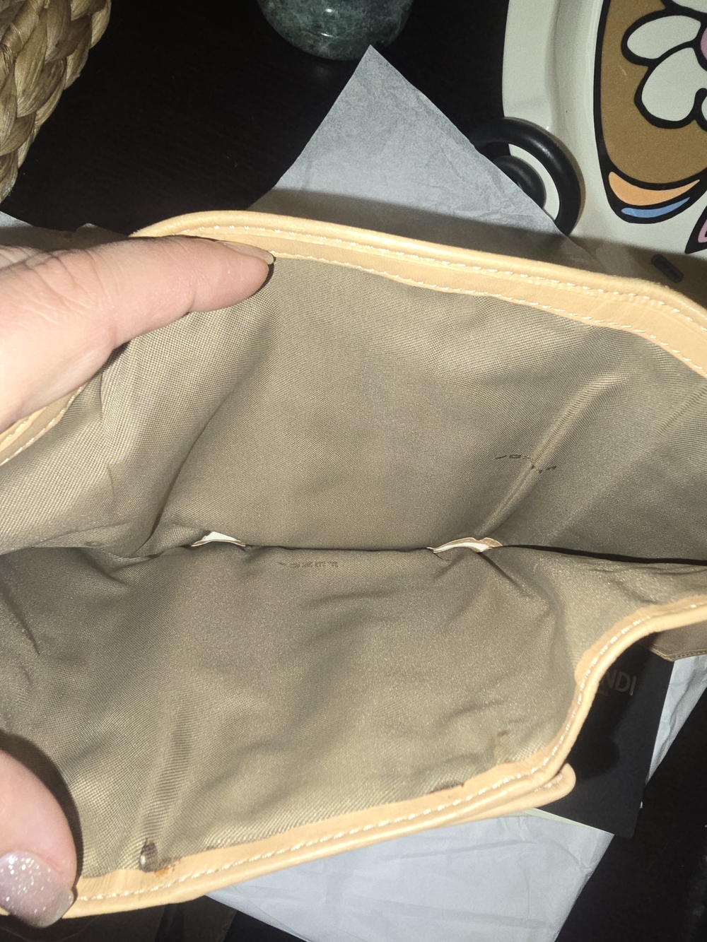Fendi FF Monogram Tan Large Leather Wallet With Dustbag - Picture 7 of 16